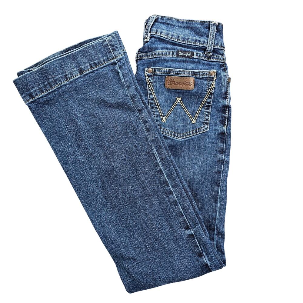 Wrangler Western Jeans Retro Sadie Low Rise Bootcut Womens Size 1 FLAW Read